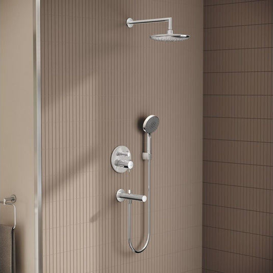 VitrA Bliss 240mm 2-Function Showerhead | Chrome | A45742EXP - Envy Bathrooms Ltd