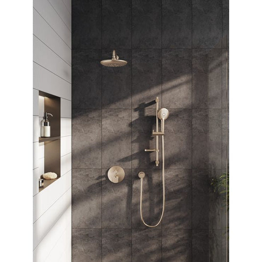 VitrA Bliss 3-Function Hand Shower With Slide Rail | Brushed Nickel | A4574334EXP - Envy Bathrooms Ltd