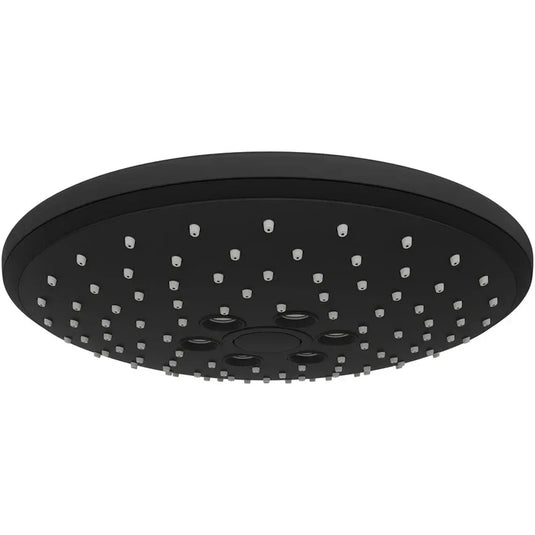 Vitra Bliss Round 2 Function Fixed Shower Head 240mm Wide - Matt Black - Envy Bathrooms Ltd