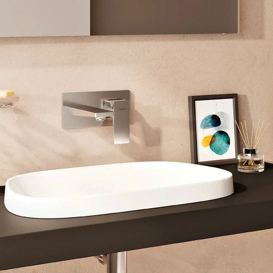 Vitra Brava Wall Mounted Basin Mixer Tap - Single Handle - Chrome - Envy Bathrooms Ltd