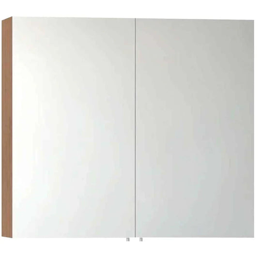 Vitra Classic Mirror Cabinet 800mm Wide - Golden Cherry - Envy Bathrooms Ltd
