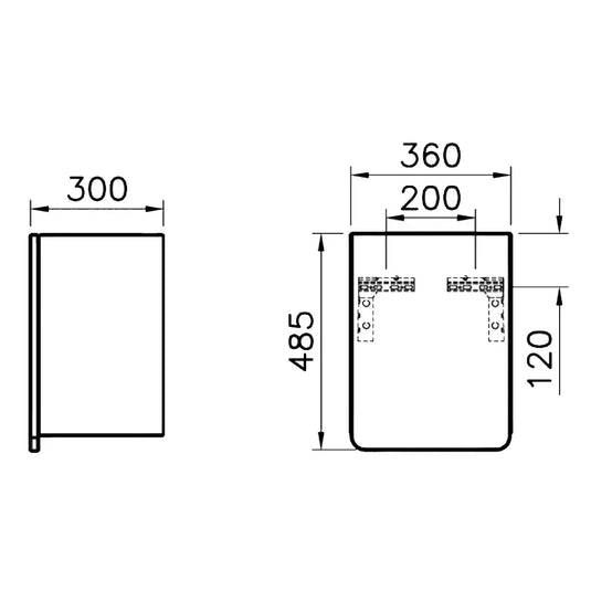 Vitra D-Light Wall Hung 1-Door Right Handed Storage Unit 360mm Wide - Matt White/Mink - Envy Bathrooms Ltd