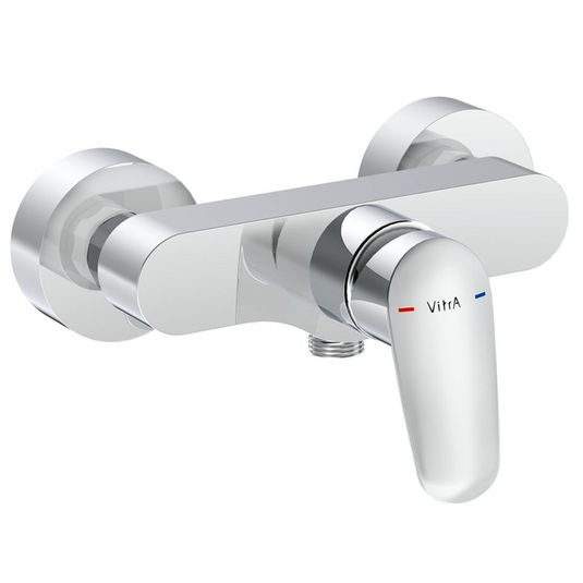 VitrA Flow Round Wall Mounted Shower Mixer | Chrome | A42930EXP - Envy Bathrooms Ltd
