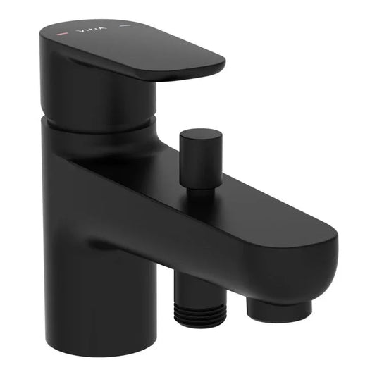 VitrA Flow Soft Monohole Bath/Shower Mixer - Matt Black - A4307336VUK - Envy Bathrooms Ltd