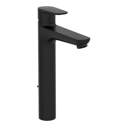 VitrA Flow Soft Tall Basin Mixer w/Waste Lever - Matt Black - A4302836VUK - Envy Bathrooms Ltd