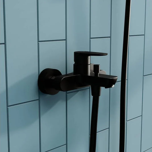 VitrA Flow Soft Wall Mounted Bath/Shower Mixer - Matt Black - A4294636EXP - Envy Bathrooms Ltd