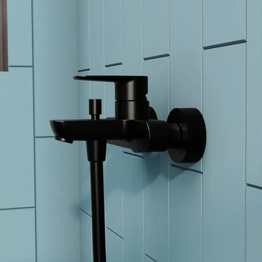 VitrA Flow Soft Wall Mounted Bath/Shower Mixer - Matt Black - A4294636EXP - Envy Bathrooms Ltd