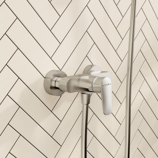 VitrA Flow Soft Wall Mounted Shower Mixer | Chrome | A42932EXP - Envy Bathrooms Ltd