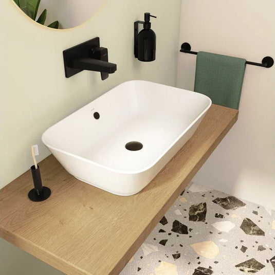 VitrA Geo 600x400mm 0TH Basin (No Overflow) - White - 7425B003-0016 - Envy Bathrooms Ltd