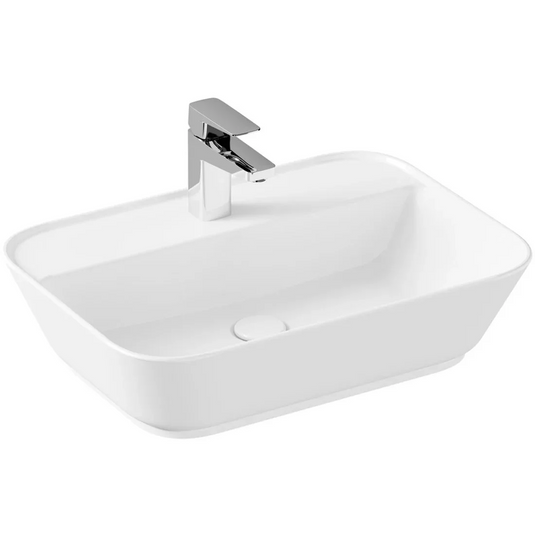 VitrA Geo 600x425mm 1TH Basin (No Overflow) - White - 7426B003-0041 - Envy Bathrooms Ltd