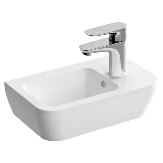 VitrA Integra 370x220mm 1TH Compact Basin (No Overflow) (RH) - White - 7091L003-0029 - Envy Bathrooms Ltd