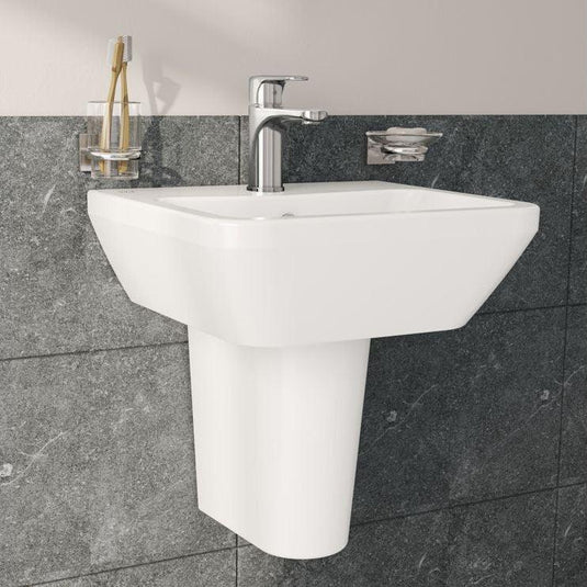 VitrA Integra 445x400mm 1TH Basin w/Overflow - White - 7047L003-0001 - Envy Bathrooms Ltd