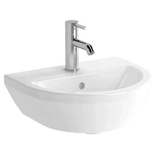VitrA Integra 450x360mm 1TH Basin w/Overflow - White - 7065L003-0001 - Envy Bathrooms Ltd