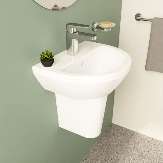 VitrA Integra 450x360mm 1TH Basin w/Overflow - White - 7065L003-0001 - Envy Bathrooms Ltd
