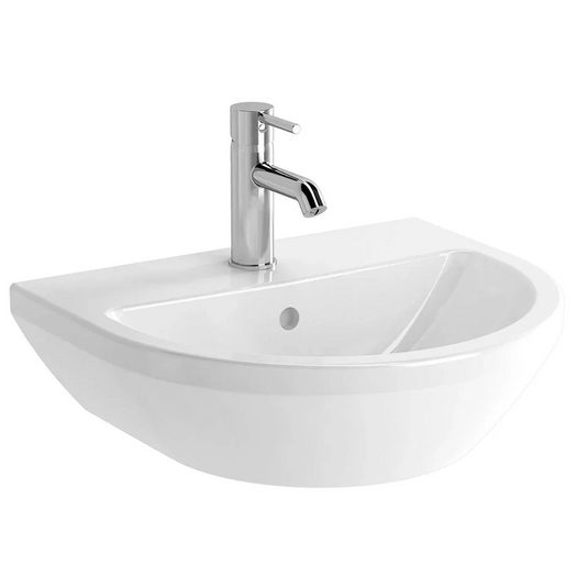 VitrA Integra 495x430mm 1TH Basin w/Overflow - White - 7066L003-0001 - Envy Bathrooms Ltd
