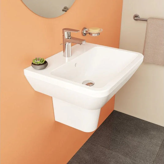 VitrA Integra 550x445mm 1TH Basin w/Overflow - White - 7049L003-0001 - Envy Bathrooms Ltd
