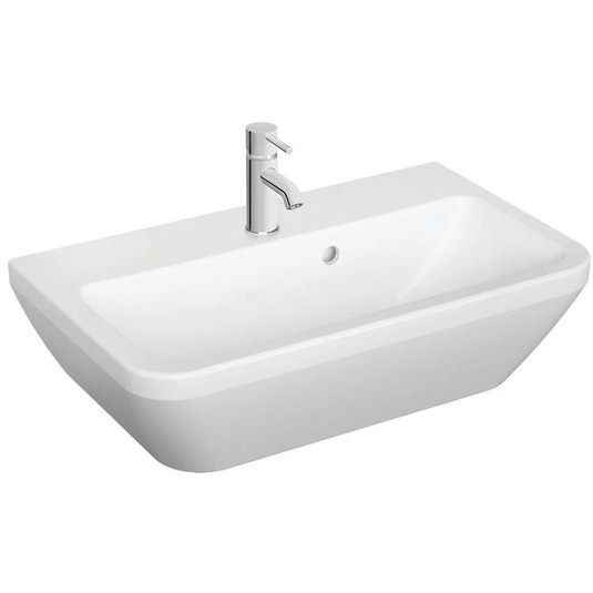 VitrA Integra 600x360mm 0TH Compact Basin w/Overflow - White - 7088L003-0012 - Envy Bathrooms Ltd