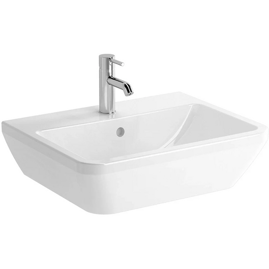 VitrA Integra 600x470mm 1TH Basin w/Overflow - White - 7050L003-0001 - Envy Bathrooms Ltd