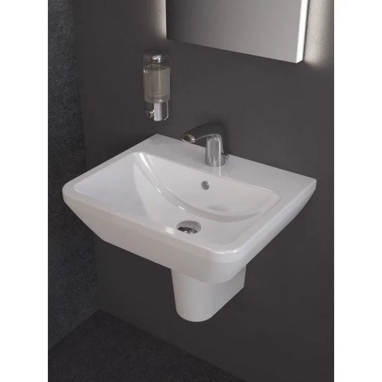 VitrA Integra 650x490mm 1TH Basin w/Overflow - White - 7051L003-0001 - Envy Bathrooms Ltd