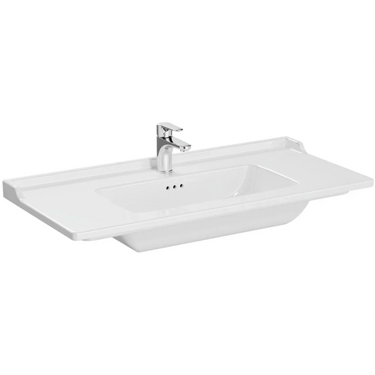 VitrA Integra Classic 1005x470mm 1TH Vanity Basin w/Overflow - White - 7002B003-0001 - Envy Bathrooms Ltd