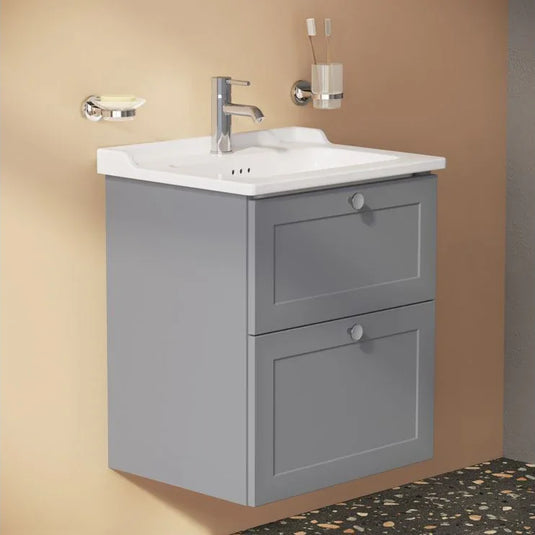 VitrA Integra Classic 610x475mm 1TH Vanity Basin Only - White - 7000B003-0001 - Envy Bathrooms Ltd