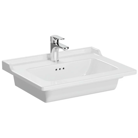 VitrA Integra Classic 610x475mm 1TH Vanity Basin Only - White - 7000B003-0001 - Envy Bathrooms Ltd
