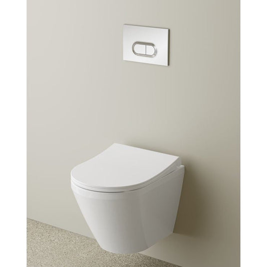 VitrA Integra Rimless Short Projection Wall Hung Pan Only - White - 7040B003-0075 - Envy Bathrooms Ltd