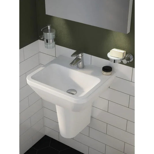 VitrA Integra 170x265mm Semi Pedestal Only - White - 5315L003-0156 - Envy Bathrooms Ltd