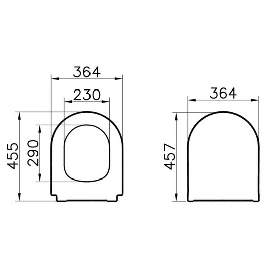 VitrA Integra Soft Close Slim Toilet Seat - White - 110-003-009 - Envy Bathrooms Ltd
