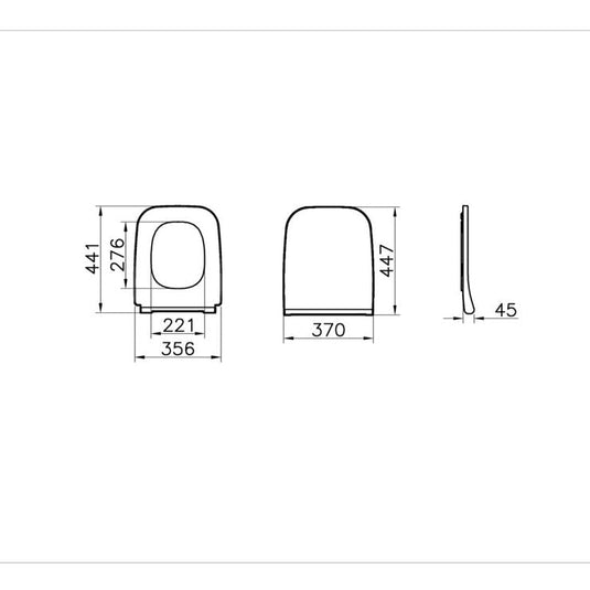 VitrA Integra Square Soft Close Slim Toilet Seat - White - 191-003-009 - Envy Bathrooms Ltd