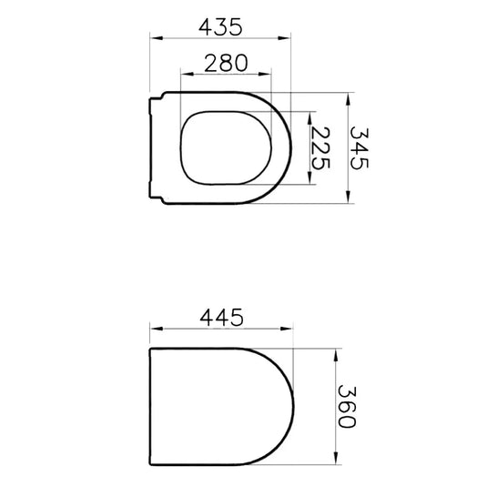 Vitra Integra Standard Toilet Seat and Cover with Chrome Hinges - White - Envy Bathrooms Ltd