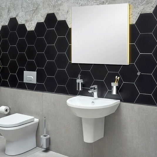 Vitra Integra Wall Hung Basin 495mm Wide - 1 Tap Hole - Envy Bathrooms Ltd