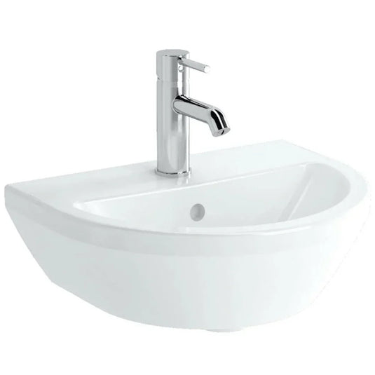 Vitra Integra Wall Hung Basin 595mm Wide - 1 Tap Hole - Envy Bathrooms Ltd