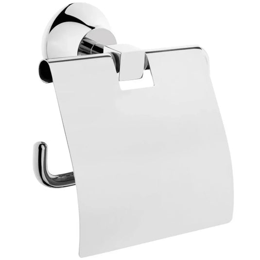 Vitra Juno Toilet Roll Holder with Cover - Chrome - Envy Bathrooms Ltd
