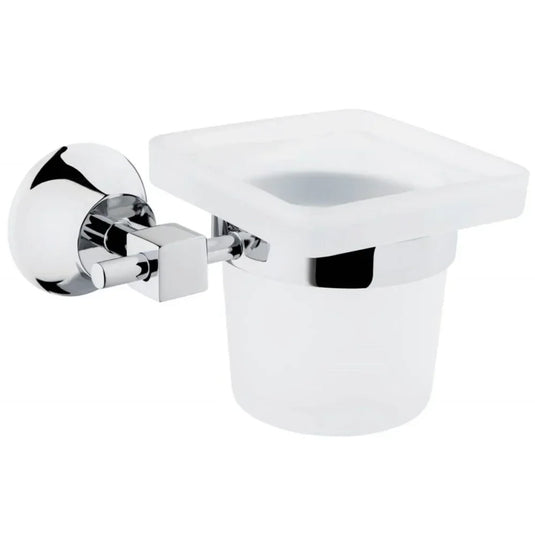 Vitra Juno Tumbler and Holder - Chrome - Envy Bathrooms Ltd