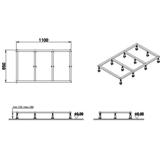 VitrA Leaf 1200mm x 750mm Shower Tray Leg Set - 59916516000 - Envy Bathrooms Ltd