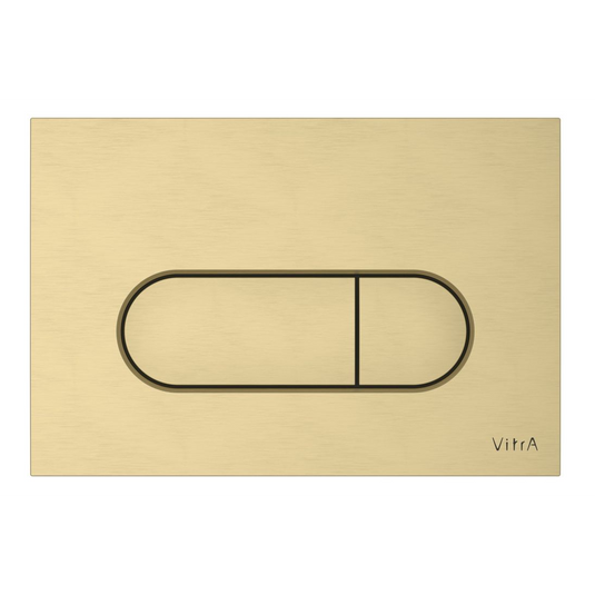 VitrA Loop Round Flush Plate - Brushed Gold - 740-2225 - Envy Bathrooms Ltd