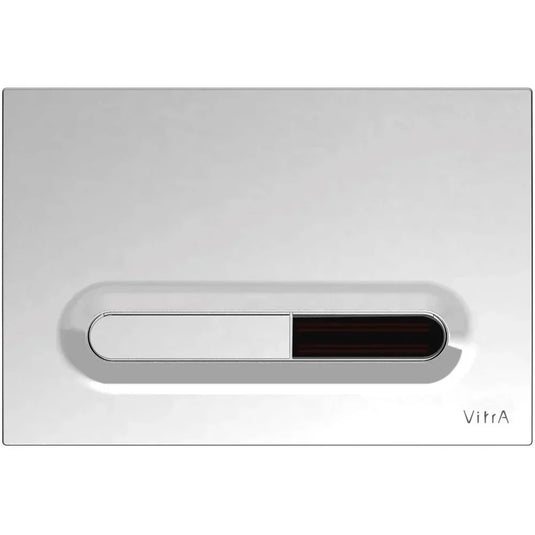 Vitra Loop T Electronic Dual Flush Plate - 80mm Thick - Matt Chrome - Envy Bathrooms Ltd