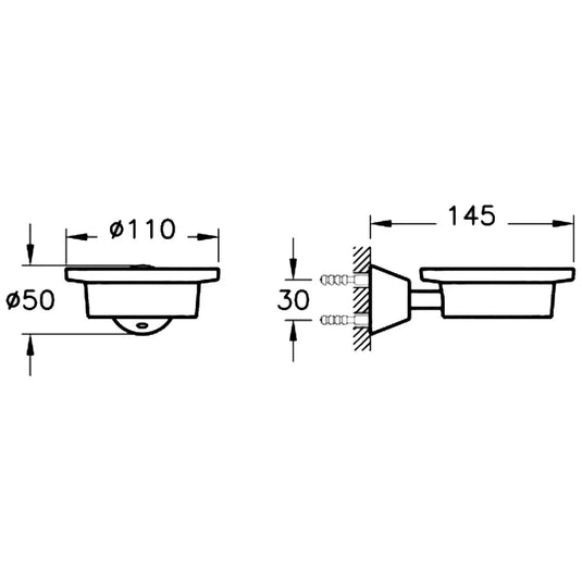 Vitra Matrix Soap Dish - Chrome - Envy Bathrooms Ltd