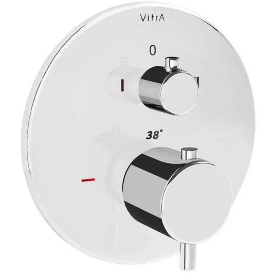 Vitra Minimax 2-Outlet Dual Handle Thermostatic Concealed Shower Valve - Chrome - Envy Bathrooms Ltd