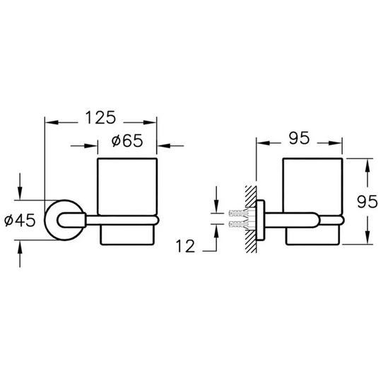 VitrA Minimax S Toothbrush Holder - Chrome - A44780 - Envy Bathrooms Ltd