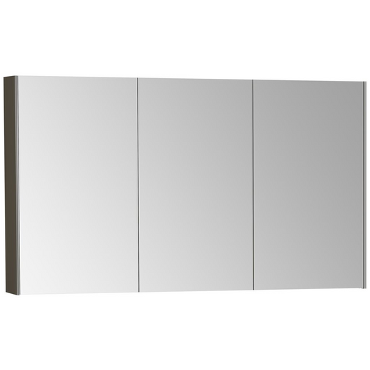 VitrA 1220x695mm Mirrored Cabinet - Brushed Chrome - 66904 - Envy Bathrooms Ltd