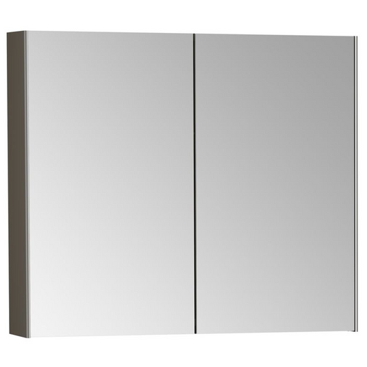 VitrA 820x695mm Mirrored Cabinet - Brushed Chrome - 66902 - Envy Bathrooms Ltd