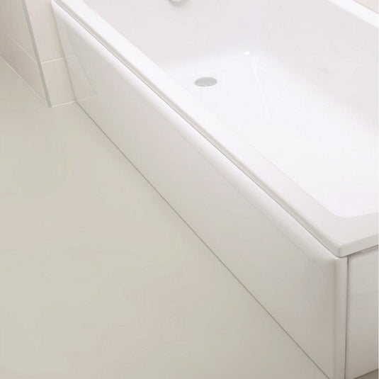 Vitra Neon Flat Bath Front Panel - 1600mm Wide - White - Envy Bathrooms Ltd