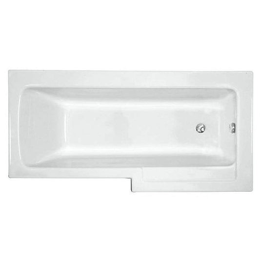 Vitra Neon L-Shaped Shower Bath - Right Handed - 1700mm x 750mm/850mm - Acrylic - Envy Bathrooms Ltd