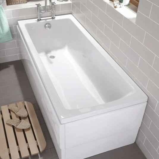 Vitra Neon Single Ended Rectangular Bath 1600mm x 700mm - 0 Tap Hole - Envy Bathrooms Ltd