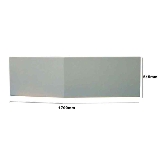 Vitra Neon Space Saver Bath Front Panel - 1700mm Wide - White - Envy Bathrooms Ltd