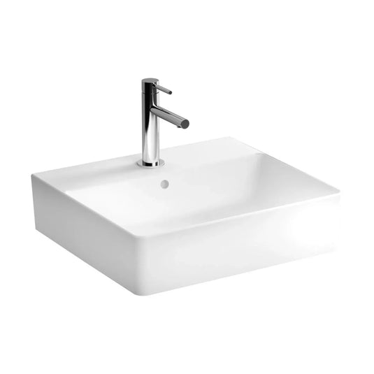 VitrA Nuo 500x440mm 0TH Basin w/Overflow - White - 7431B003-0012 - Envy Bathrooms Ltd