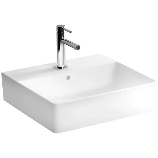 VitrA Nuo 500x440mm 1TH Basin w/Overflow - White - 7431B003-0001 - Envy Bathrooms Ltd