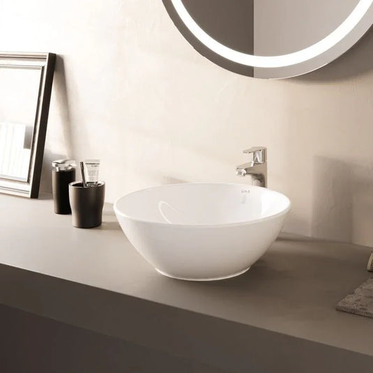VitrA Options 430x430mm 0TH Basin w/Overflow - White - 4324B003-0012 - Envy Bathrooms Ltd